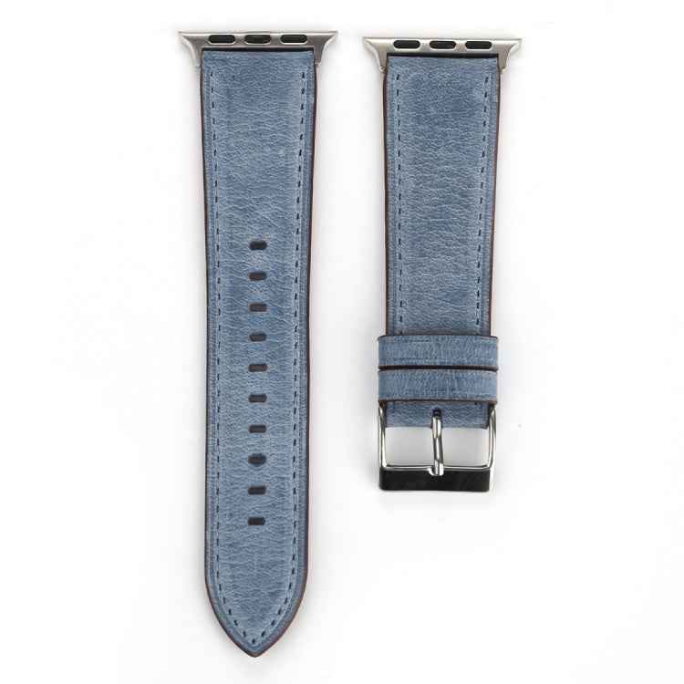 For Apple Watch Series 10 42mm / 9&8&7 41mm / SE 3&SE 2&6&SE&5&4 40mm / 3&2&1 38mm Fresh Style Genuine Leather Watch Band