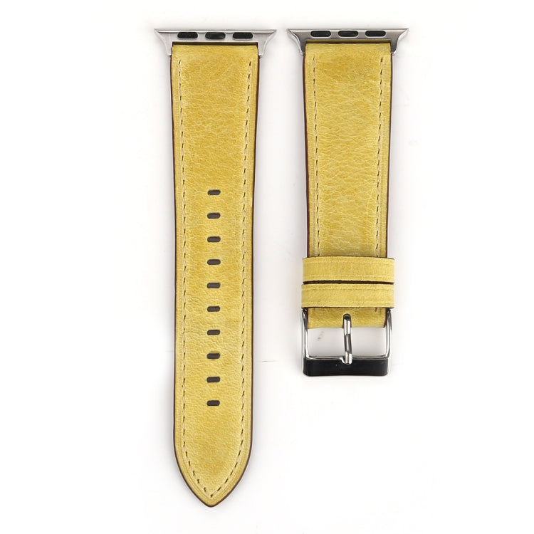 For Apple Watch Series 10 42mm / 9&8&7 41mm / SE 3&SE 2&6&SE&5&4 40mm / 3&2&1 38mm Fresh Style Genuine Leather Watch Band