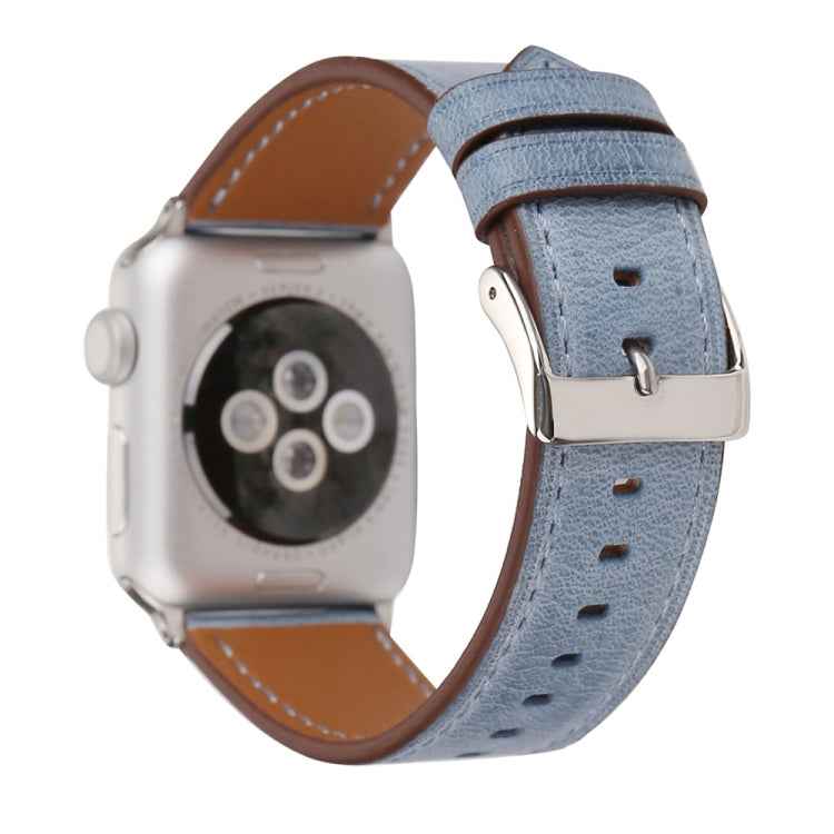 For Apple Watch Ultra 49mm&Watch Ultra 2 49mm / Series 10 46mm / 9&8&7 45mm / SE 3&SE 2&6&SE&5&4 44mm / 3&2&1 42mm Fresh Style Genuine Leather Watch Band