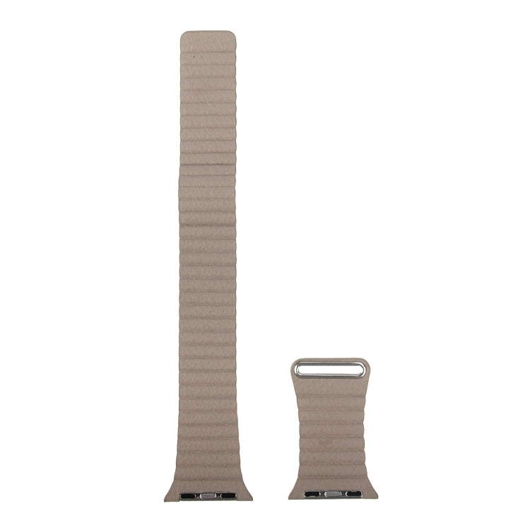 For Apple Watch 38mm Loop Magnetic Closure Clasp PU Leather Watch Band