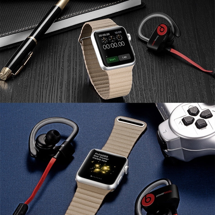 For Apple Watch 38mm Loop Magnetic Closure Clasp PU Leather Watch Band