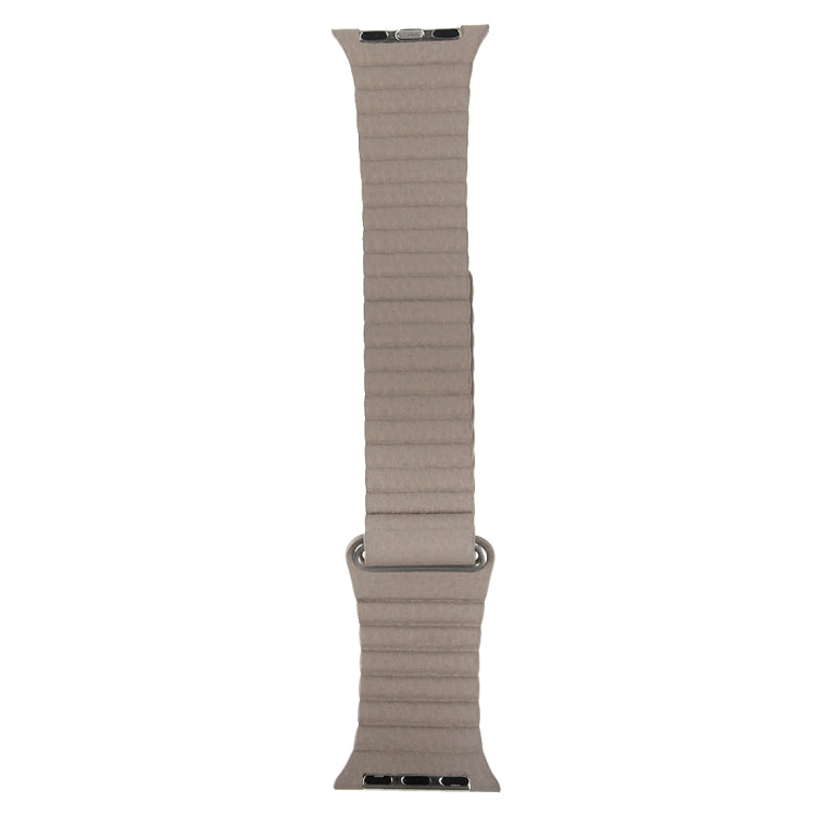 For Apple Watch 38mm Loop Magnetic Closure Clasp PU Leather Watch Band