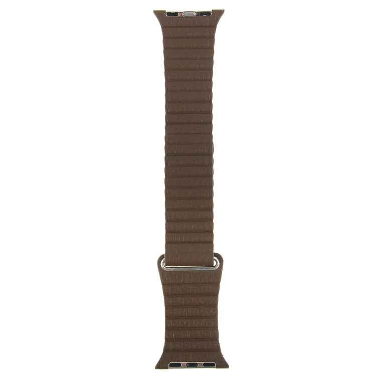 For Apple Watch 42mm Loop Magnetic Closure Clasp PU Leather Watch Band