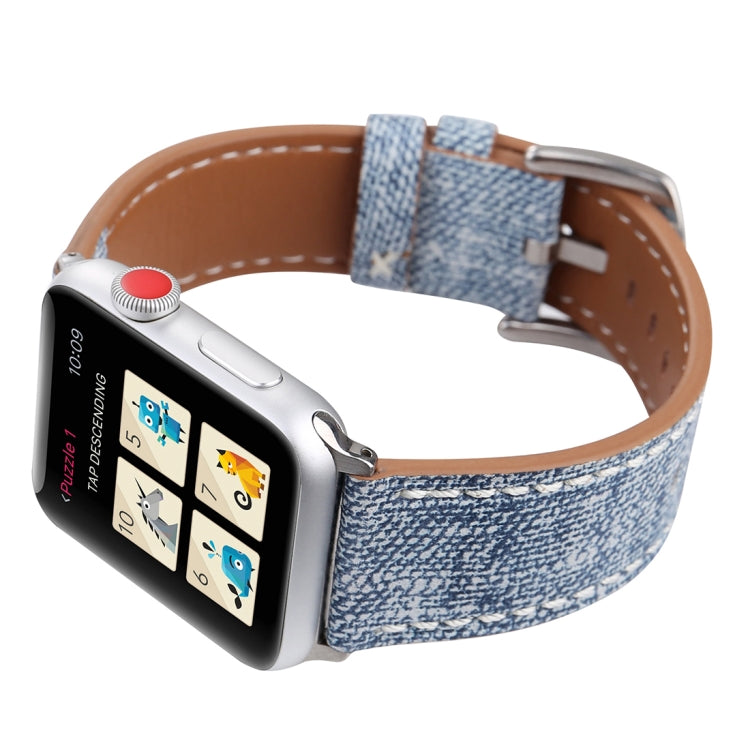 For Apple Watch Ultra 49mm&Watch Ultra 2 49mm / Series 10 46mm / 9&8&7 45mm / SE 3&SE 2&6&SE&5&4 44mm / 3&2&1 42mm Simple Fashion Genuine Leather Cowboy Pattern Watch Band