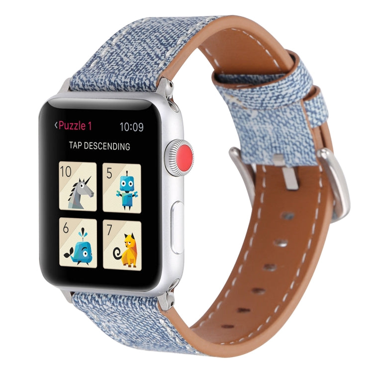 For Apple Watch Ultra 49mm&Watch Ultra 2 49mm / Series 10 46mm / 9&8&7 45mm / SE 3&SE 2&6&SE&5&4 44mm / 3&2&1 42mm Simple Fashion Genuine Leather Cowboy Pattern Watch Band