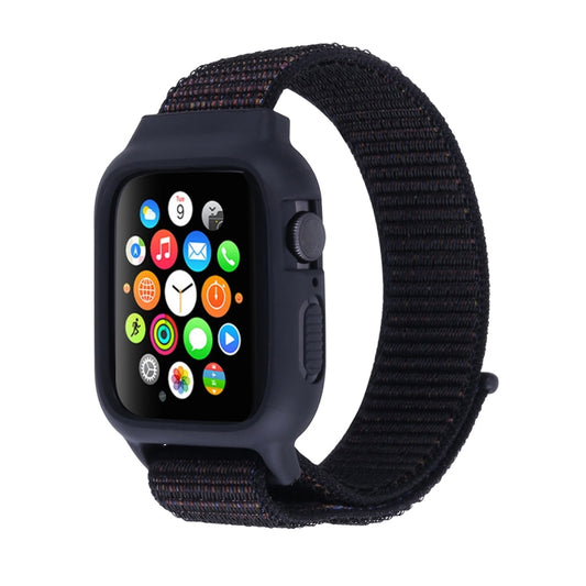 For Apple Watch Ultra 49mm&Watch Ultra 2 49mm / Series 10 46mm / 9&8&7 45mm / SE 3&SE 2&6&SE&5&4 44mm / 3&2&1 42mm Nylon Watch Band with Hook and Loop Fastener