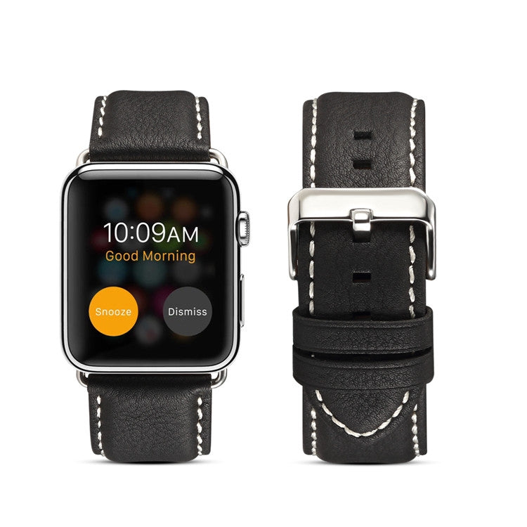 Denior Environmental Luxury Car Watch Leather Watch Band for Apple Watch Series 10 42mm / 9&8&7 41mm / SE 3&SE 2&6&SE&5&4 40mm / 3&2&1 38mm