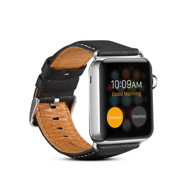 Denior Environmental Luxury Car Watch Leather Watch Band for Apple Watch Series 10 42mm / 9&8&7 41mm / SE 3&SE 2&6&SE&5&4 40mm / 3&2&1 38mm