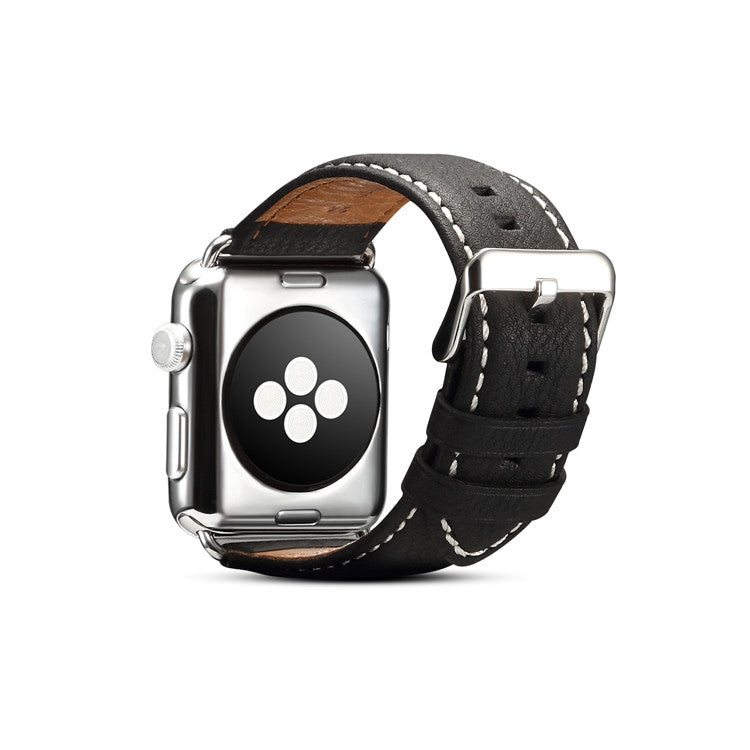 Denior Environmental Luxury Car Watch Leather Watch Band for Apple Watch Series 10 42mm / 9&8&7 41mm / SE 3&SE 2&6&SE&5&4 40mm / 3&2&1 38mm