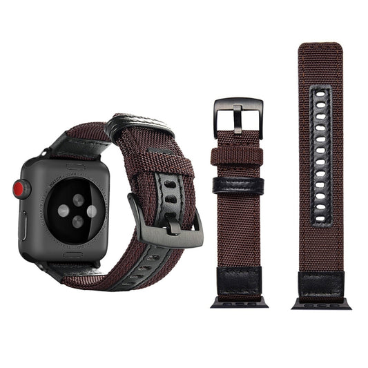 Jeep Style Nylon Wrist Watch Band with Stainless Steel Buckle for Apple Watch Series 3 & 2 & 1 42mm, 42mm