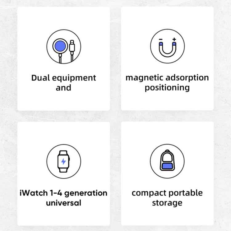 JOYROOM S-IW002 Ben Series 2 in 1 1.5m 3A Magnetic Charge Cable for Apple Watch