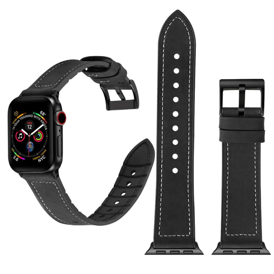 Solid Color TPU + Stainless Steel Watch Band for Apple Watch Series 10 42mm / 9&8&7 41mm / SE 3&SE 2&6&SE&5&4 40mm / 3&2&1 38mm