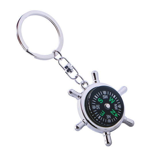 Creative Rudder Compass Style Keychain, Rudder Compass