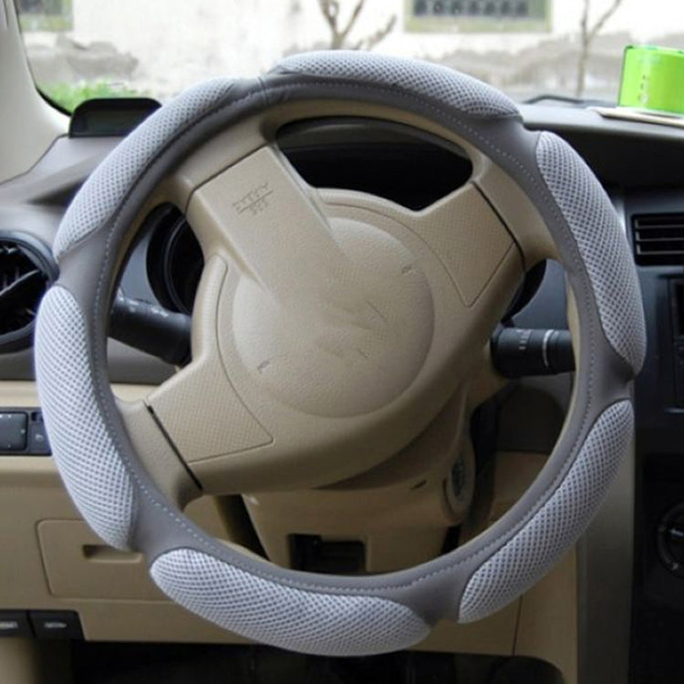 Sandwich Steering Wheel Cover, Grey and  white glue#38cm, Beige and white glue#38cm, Red and white glue#38cm, Black and white glue#38cm