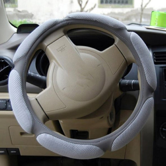 Sandwich Steering Wheel Cover, Grey and  white glue#38cm, Beige and white glue#38cm, Red and white glue#38cm, Black and white glue#38cm