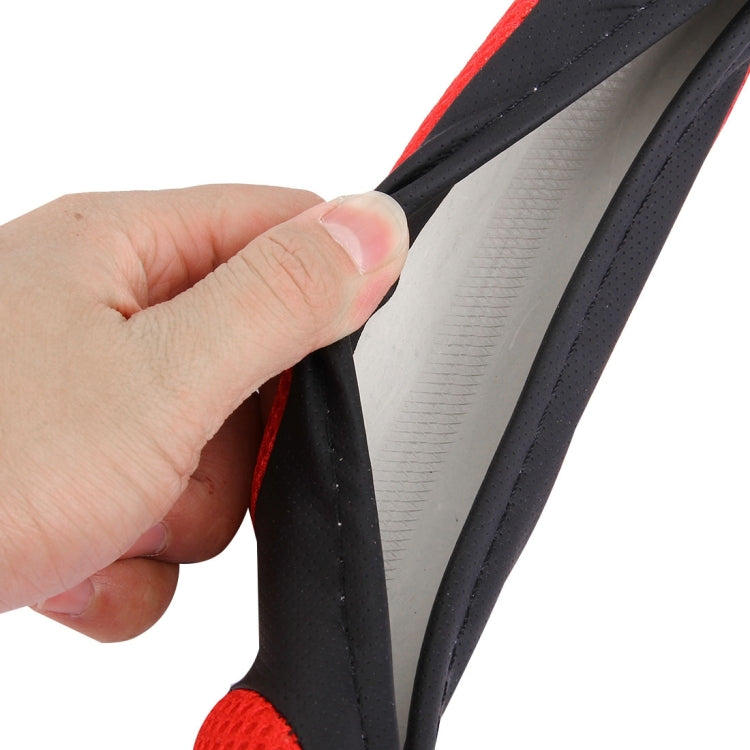 Sandwich Steering Wheel Cover, Grey and  white glue#38cm, Beige and white glue#38cm, Red and white glue#38cm, Black and white glue#38cm