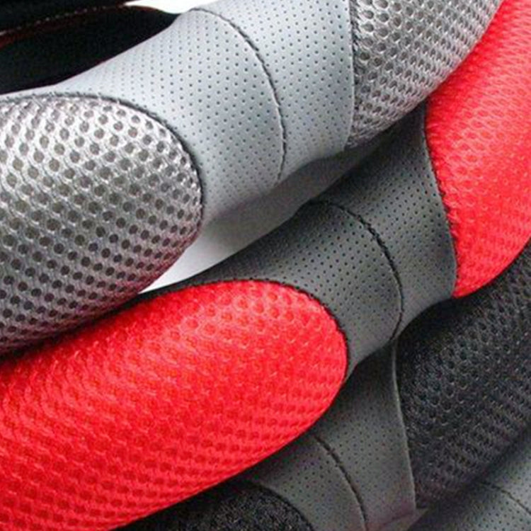 Sandwich Steering Wheel Cover, Grey and  white glue#38cm, Beige and white glue#38cm, Red and white glue#38cm, Black and white glue#38cm