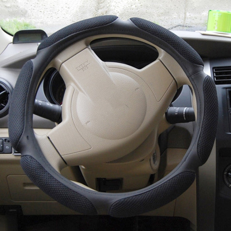 Sandwich Steering Wheel Cover, Grey and  white glue#38cm, Beige and white glue#38cm, Red and white glue#38cm, Black and white glue#38cm