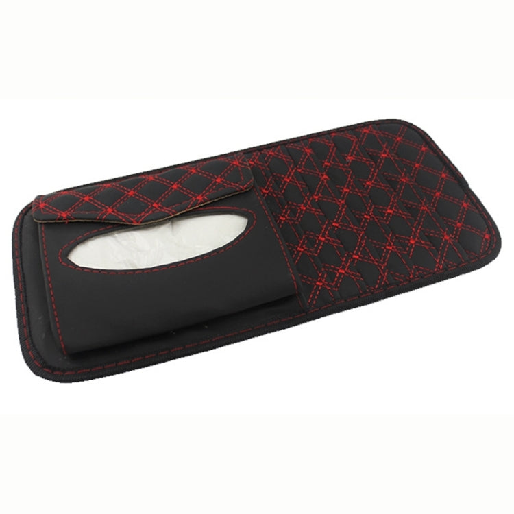Car Visor Cd Holder, White grid lines, Red grid lines