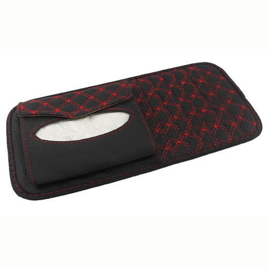 Car Visor Cd Holder, White grid lines, Red grid lines