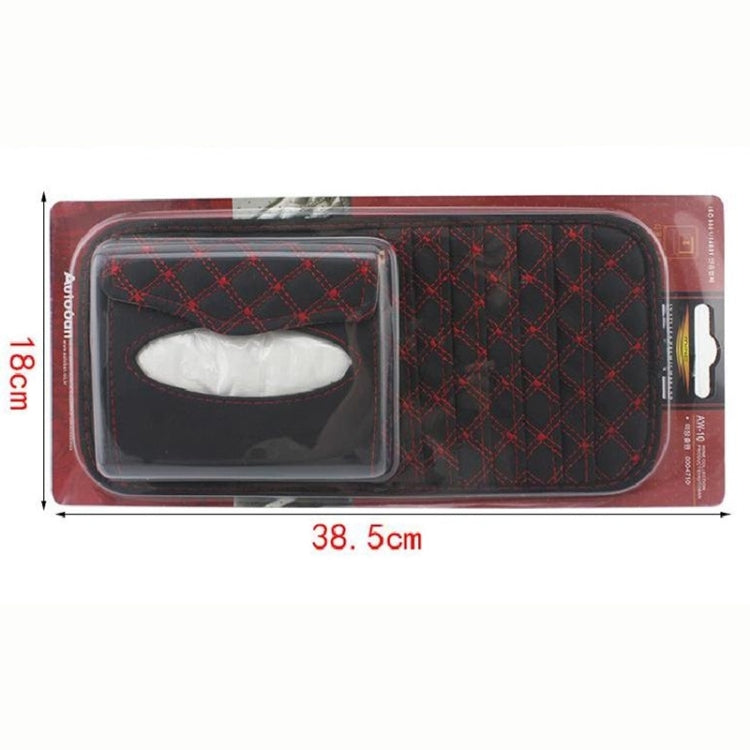 Car Visor Cd Holder, White grid lines, Red grid lines