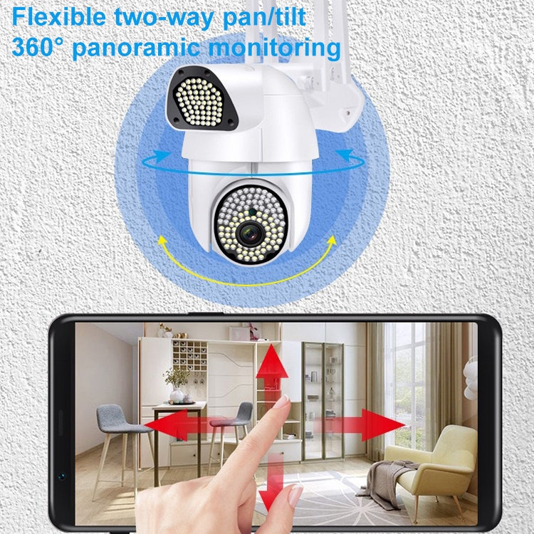 Caméra de surveillance dôme extérieure haute définition WiFi QX37 1080P, compatible avec la vision nocturne et la détection bidirectionnelle de voix et de mouvement.