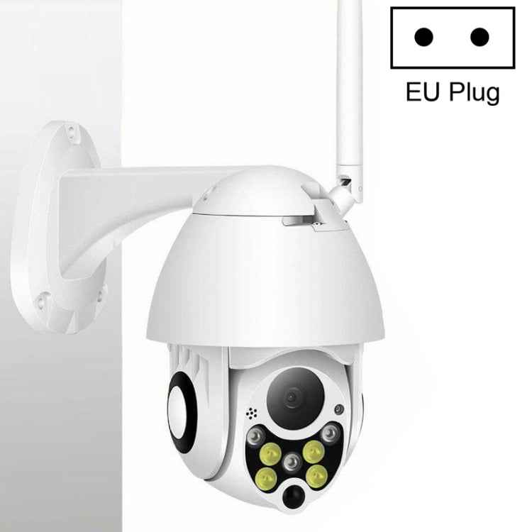 Wireless Surveillance Camera HD PTZ Home Security Outdoor IP66 Waterproof Network Dome Camera, Support Night Vision & Motion Detection & TF Card, US Plug