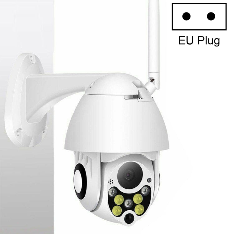 Wireless Surveillance Camera HD PTZ Home Security Outdoor IP66 Waterproof Network Dome Camera, Support Night Vision & Motion Detection & TF Card, US Plug