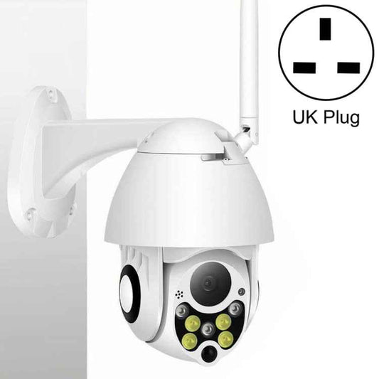 Wireless Surveillance Camera HD PTZ Home Security Outdoor IP66 Waterproof Network Dome Camera, Support Night Vision & Motion Detection & TF Card, US Plug