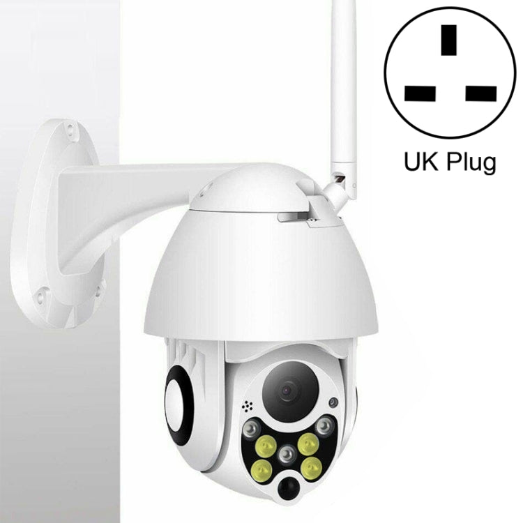 Wireless Surveillance Camera HD PTZ Home Security Outdoor IP66 Waterproof Network Dome Camera, Support Night Vision & Motion Detection & TF Card, US Plug