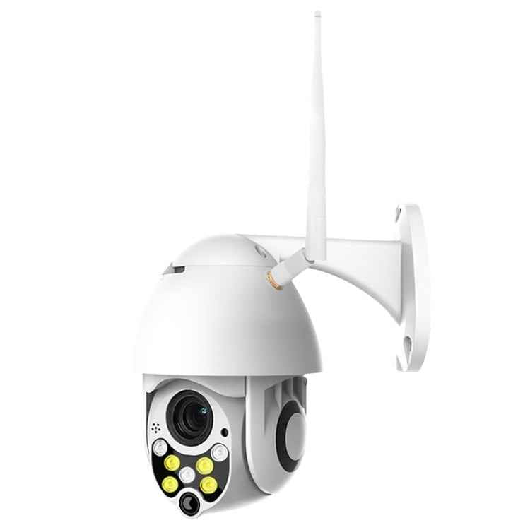 Wireless Surveillance Camera HD PTZ Home Security Outdoor IP66 Waterproof Network Dome Camera, Support Night Vision & Motion Detection & TF Card, US Plug