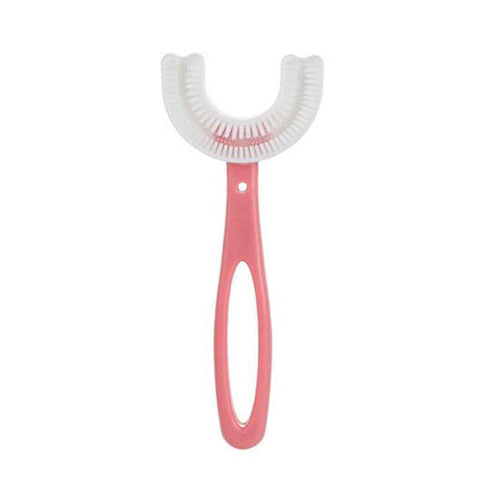 10 PCS U-shaped Children Baby Hand-held Soft Toothbrush Brushing Artifact for 6-12 Years Old, Style: Straight Handle