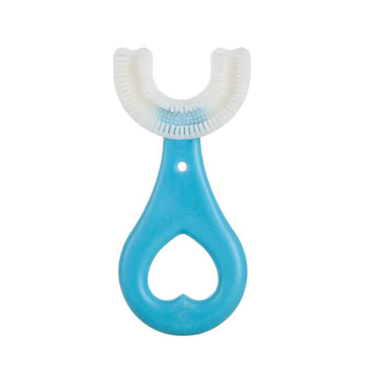 U-shaped Children Baby Hand-held Soft Toothbrush Brushing Artifact for 2-6 Years Old, Style: Heart Shape