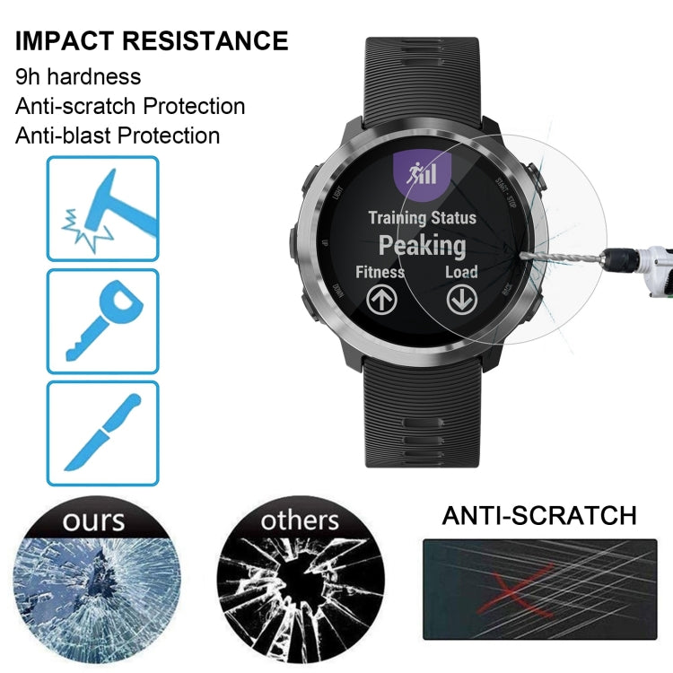ENKAY Hat-Prince for  Garmin Forerunner 645 0.2mm 9H Surface Hardness 2.15D Curved Edge Tempered Glass Screen Protector