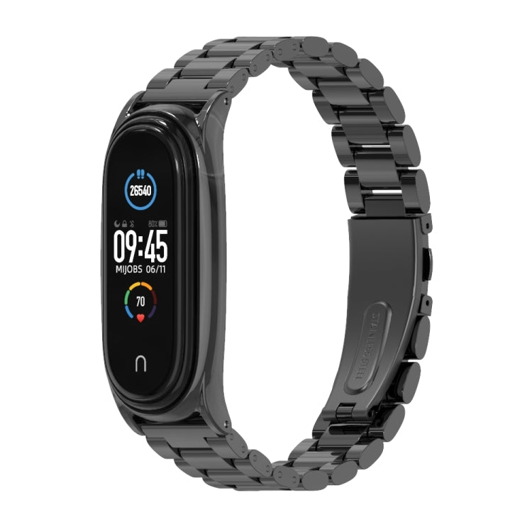 Bracelet de montre en acier inoxydable Mijobs pour Xiaomi Mi Band 3, 4, 5 et 6