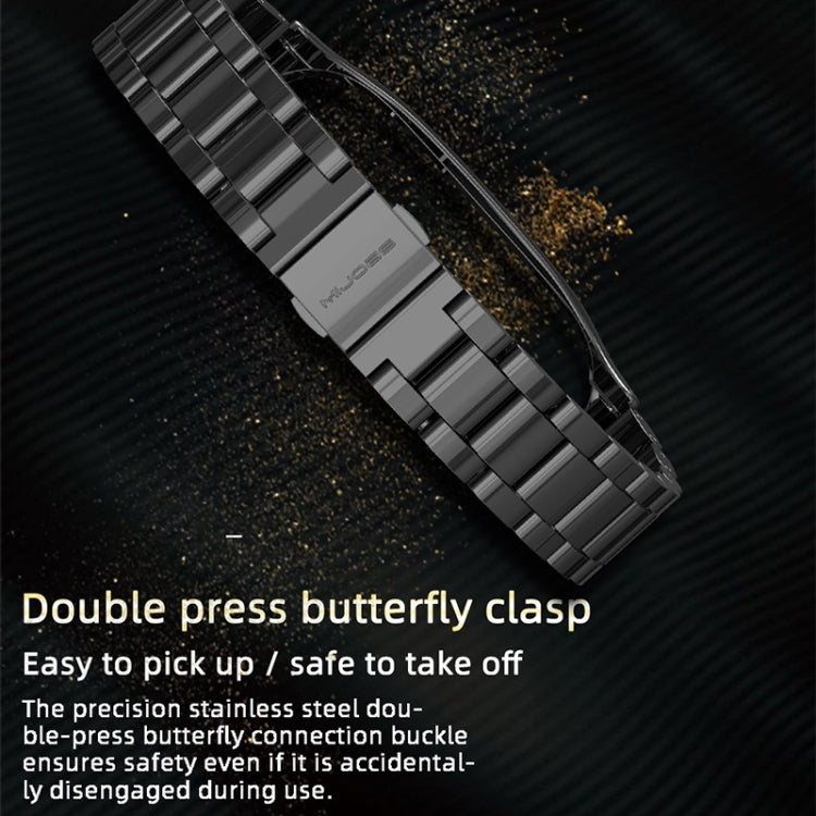 Bracelet de montre en acier inoxydable Mijobs pour Xiaomi Mi Band 3, 4, 5 et 6