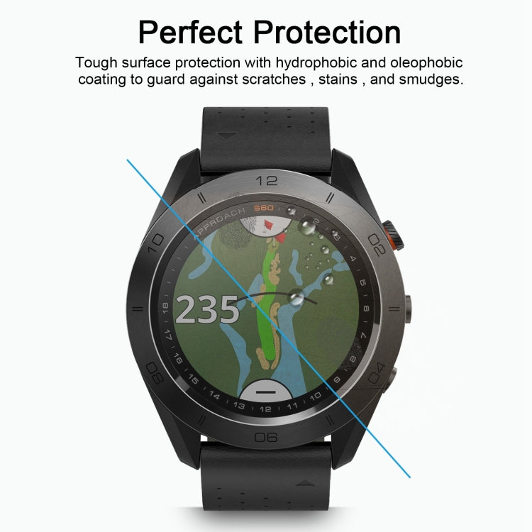 2 PCS ENKAY Hat-Prince for Garmin Approach S60 Smart Watch 0.2mm 9H Surface Hardness 2.15D Explosion-proof Tempered Glass Screen Film, For Garmin Approach S60(2PCS)