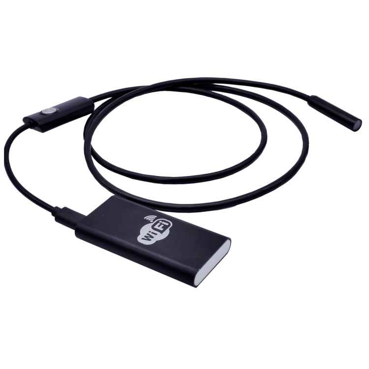 1.0MP HD Camera 30m Wireless Distance Metal WiFi Box Waterproof IPX67 Endoscope Snake Tube Inspection Camera with 6 LED for Android & iOS, Length: 1m, Lens Diameter: 9mm