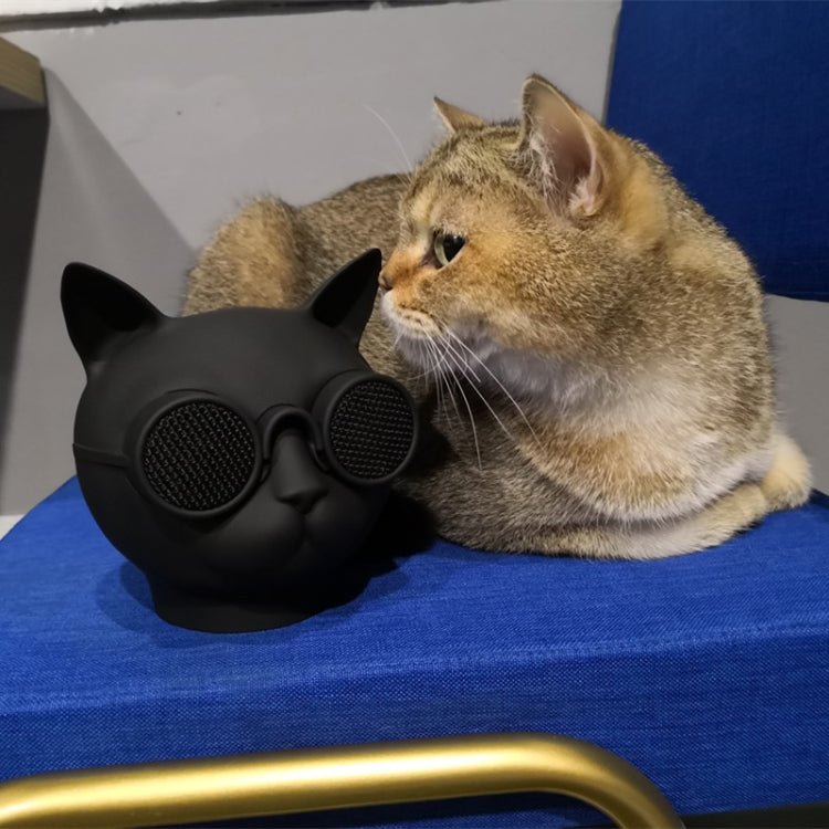 Mini altavoz estéreo inalámbrico Bluetooth T8 con forma de gato, compatible con manos libres, tarjeta TF y FM.