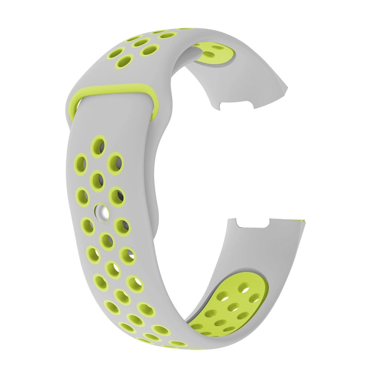 Two-color Round Hole Silicone Watch Band for Fitbit Charge 3, Watch Band Size:145-210mm