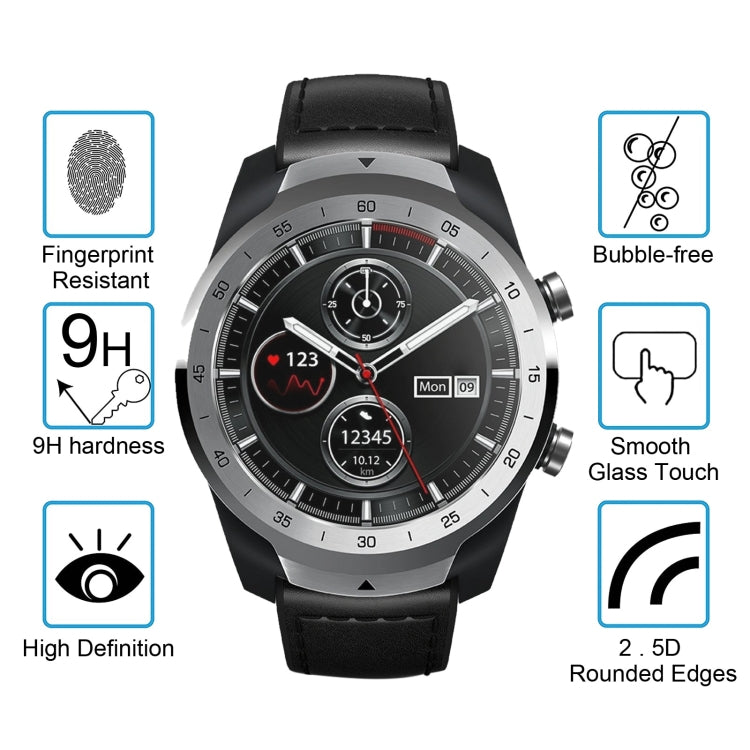 ENKAY Hat-Prince 0.2mm 9H 2.15D Curved Edge Tempered Glass Film for TicWatch Pro, TicWatch Pro