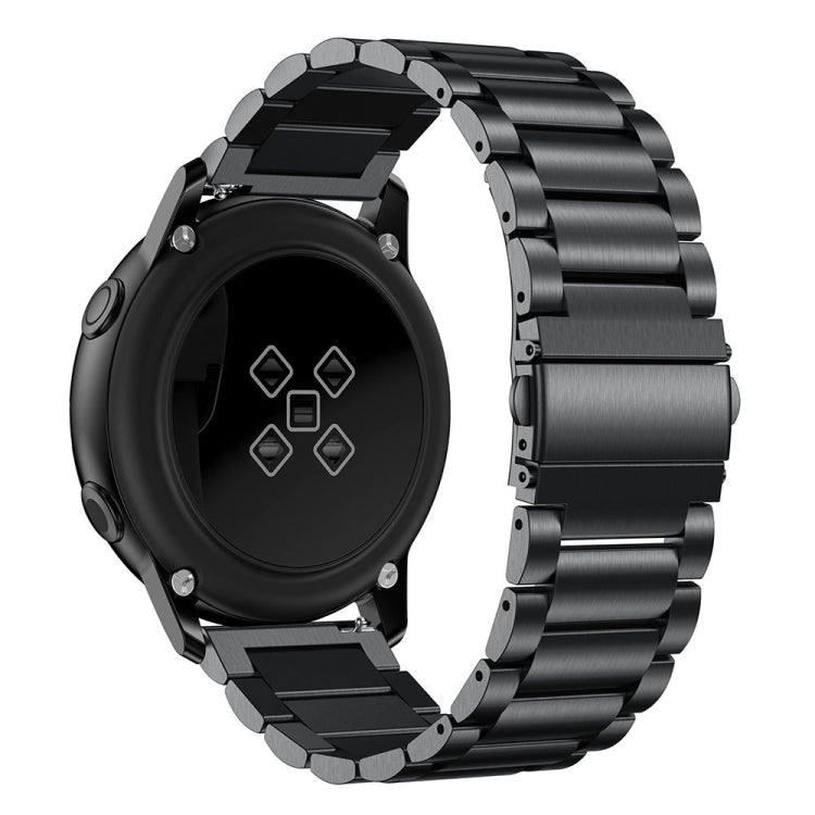 3-Beads Slingshot Buckle Solid Stainless Steel Watch Band for Galaxy Watch Active 20mm