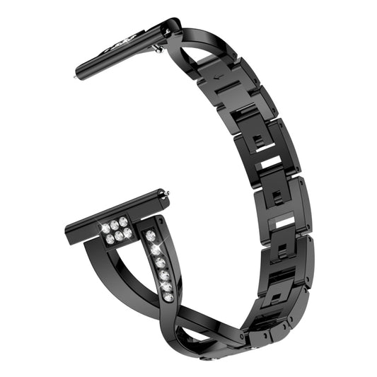 X-shaped Diamond Stainless Steel Wrist Strap WatchBand for Galaxy Watch Active 20mm