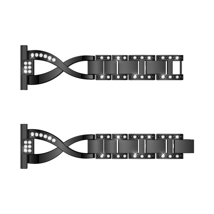X-shaped Diamond Stainless Steel Wrist Strap WatchBand for Galaxy Watch Active 20mm