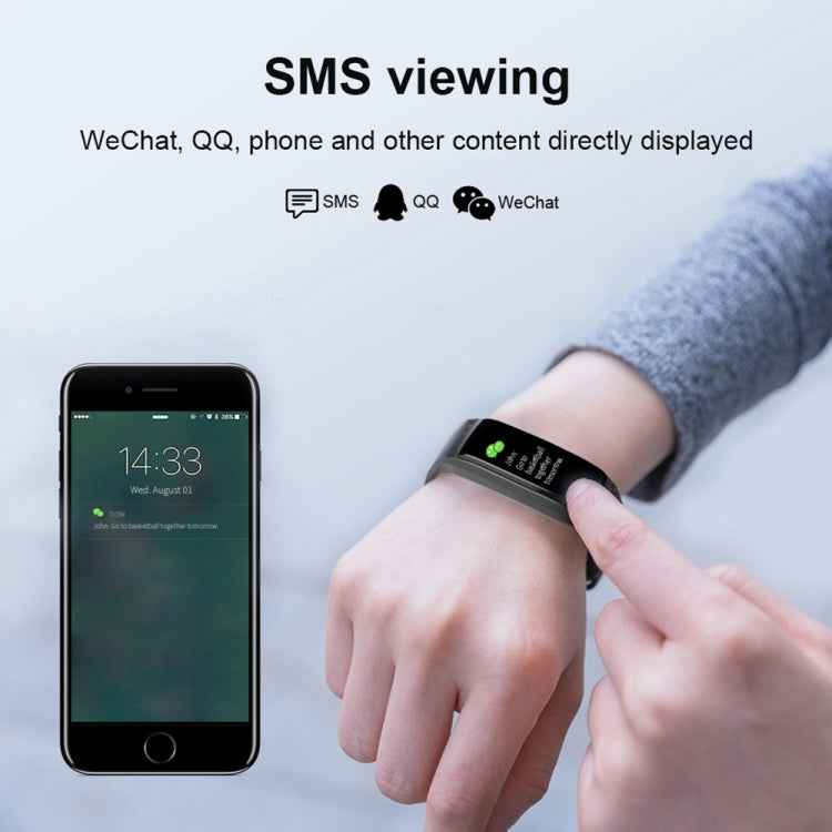 CK17S 0.96 inches IPS Screen Smart Bracelet IP67 Waterproof, Support Call Reminder / Heart Rate Monitoring / Blood Pressure Monitoring / Sleep Monitoring