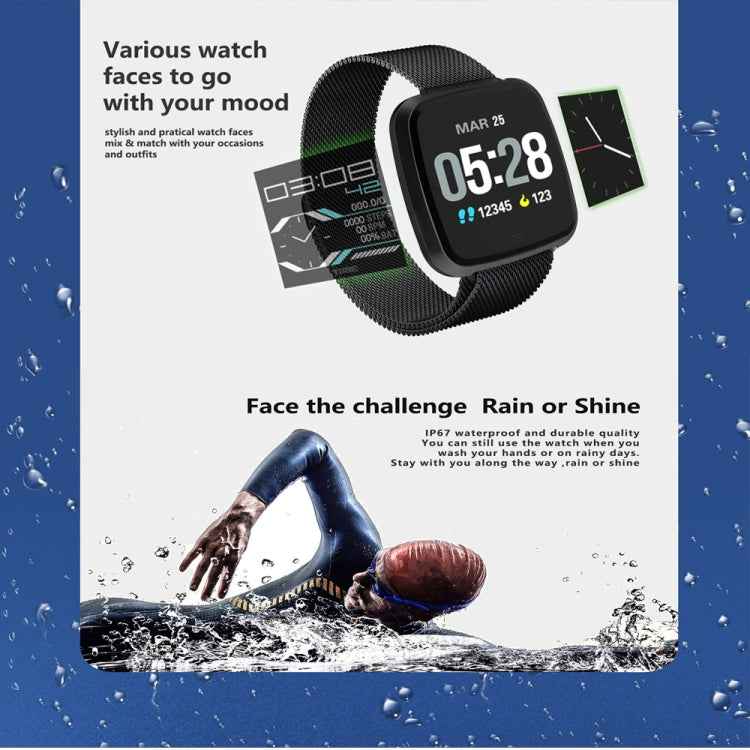 DTNO.1 G12 1.3 inches OLED Color Screen Smart Bracelet IP67 Waterproof, Nylon Watchband, Support Call Reminder /Heart Rate Monitoring /Sedentary Reminder /Multi-sport Mode