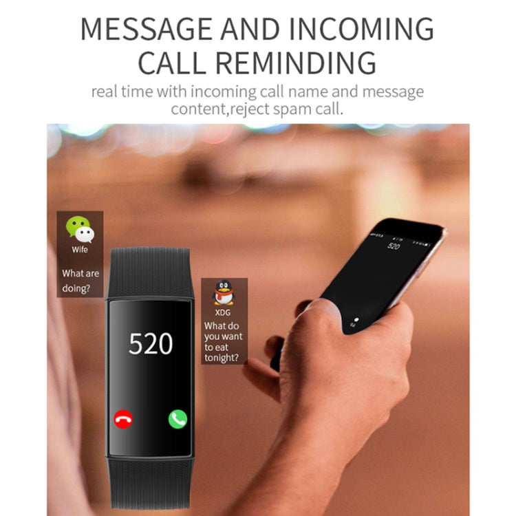 CY11 1.14 inches IPS Color Screen Smart Bracelet IP67 Waterproof, Support Step Counting / Call Reminder / Heart Rate Monitoring / Sleep Monitoring