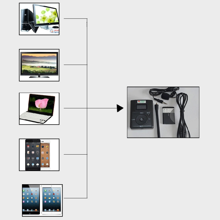 HRD-831 Portable FM Transmitter Receiver, Support TF Card