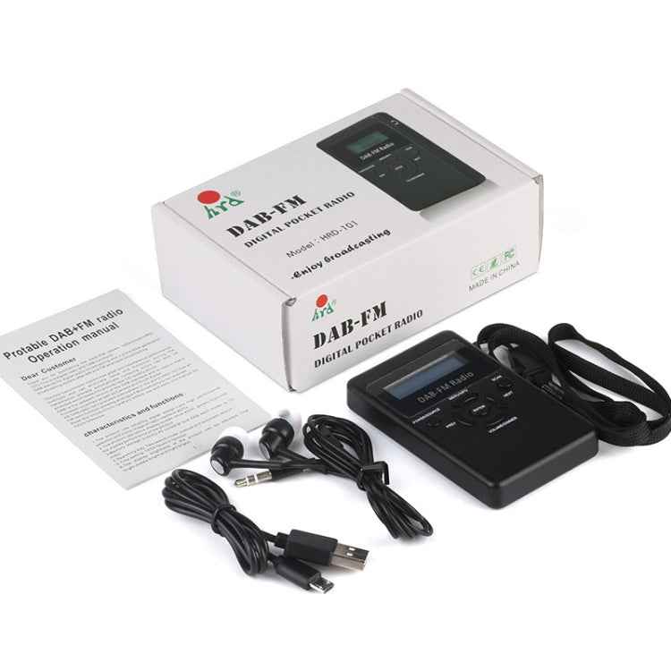 HRD-101 Portable Mini Digital DAB+FM Radio with Lanyard & Headset
