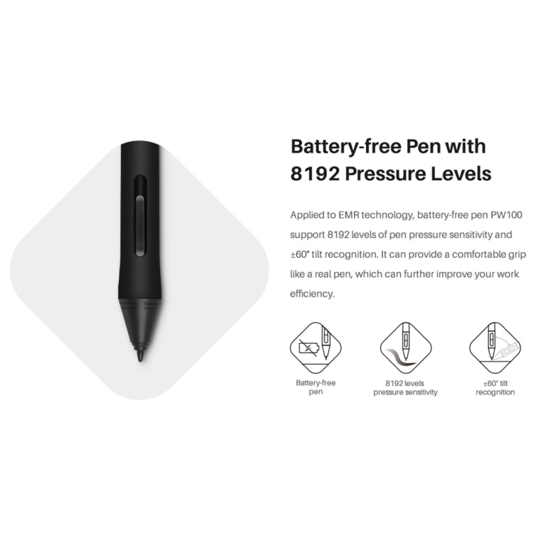 HUION H1161 5080 LPI Touch Strip Art Drawing Tablet for Fun, with Battery-free Pen & Pen Holder, H1161
